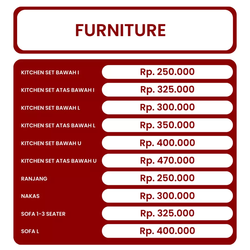 Daftar Harga Jasa Desain Furniture 2